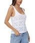 Фото #2 товара Women's Crochet Scoop-Neck Tank