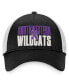 Фото #3 товара Men's Black, White Northwestern Wildcats Stockpile Trucker Snapback Hat