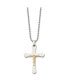 14k Gold tone Accent Crucifix Pendant Ball Chain Necklace