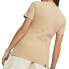 Фото #2 товара Puma Her Slim Logo Crew Neck Short Sleeve T-Shirt Womens Beige Casual Tops 67406