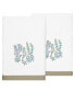 Фото #1 товара Textiles Turkish Cotton Aaron Embellished Fingertip Towel Set, 2 Piece