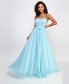 Juniors' Tulle Bustier Gown
