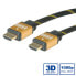 ROLINE GOLD HDMI High Speed Cable - HDMI M - HDMI M 15 m - 15 m - HDMI Type A (Standard) - HDMI Type A (Standard) - Black - Gold