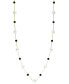 ფოტო #1 პროდუქტის EFFY® Freshwater Pearl (6-1/2mm), and Onyx 18" Collar Necklace in 14k Gold