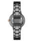ფოტო #2 პროდუქტის Women's Quartz Dark Gray Alloy Link Bracelet Watch, 36mm
