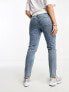 ASOS DESIGN Maternity slim mom jeans in mid blue