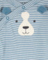 Фото #6 товара Baby Striped Dog Side-Snap Cotton Sleep & Play Pajamas 6M