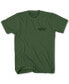 Men's Vintage-Inspired Logo Graphic Short Sleeve T-Shirt Military Green, Black, S - фото #2