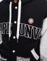 Aape By A Bathing Ape button up varsity hoodie in black Черный, M - 86 CM - фото #2