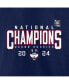 Men's Navy UConn Huskies 2024 NCAA Men's Basketball National Champions Schedule T-Shirt