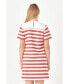 ფოტო #2 პროდუქტის Women's Striped Dress with Patch Pockets