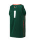 Men's Number 1 Green Miami Hurricanes Swingman Basketball Jersey