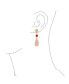 ფოტო #3 პროდუქტის Linear Multi Color Black Onyx Blue Turquoise Navy Sodalite Natural Rose Quartz Chandelier Elongated Long Teardrop Dangling Earrings For Women