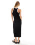 Фото #3 товара Mango tipped edge midi dress in black