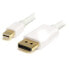 StarTech.com 3m (10 ft) White Mini DisplayPort to DisplayPort 1.2 Adapter Cable M/M - DisplayPort 4k - 3 m - DisplayPort - mini DisplayPort - Gold - White - Male/Male