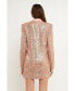 Фото #3 товара Women's Sequins Belted Blazer