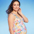 Фото #2 товара Flounce Sleeve One Piece Maternity Swimsuit - Isabel Maternity by Ingrid &