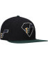 Фото #1 товара Men's '47 Black, Green Utah Jazz 75Th Anniversary Carat Captain Snapback Hat