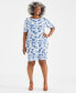 Фото #1 товара Plus Size Printed Boat-Neck Dress, Created for Macy's