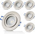 Sweet LED Recessed Spotlight Bathroom Aluminium IP44 Recessed Spotlights GU10 7 W Ceiling Spotlights Warm White Bathroom Recessed Light Click Lock Wet Room Mounting Frame Ceiling Spot White Matt Pack [Energy Class F]