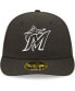 Фото #2 товара Men's Miami Marlins Black and White Low Profile 59FIFTY Fitted Hat