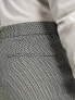 ASOS DESIGN – Sehr schmal geschnittene Anzughose in Olivgrün mit Birdseye-Struktur