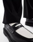 Pull&bear contrast loafer in black and white