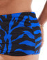 Фото #4 товара ASOS DESIGN Curve Gloria high waist bikini bottom in blue zebra