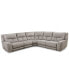 Фото #1 товара CLOSEOUT! Terrine 5-Pc. Fabric Sectional with 3 Power Motion Recliners, Created for Macy's