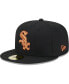 Фото #1 товара Men's Black Chicago White Sox Metallic Pop 59FIFTY Fitted Hat