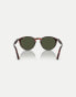 Фото #4 товара Persol po3092sm round sunglasses in tortoise with green lens in dark brown