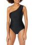 Фото #1 товара Calvin Klein Women's Standard Shoulder Strap One Piece Swimsuit, Black Size 10