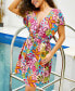 ფოტო #2 პროდუქტის Women's Floral Dolman Sleeve Mini Beach Dress