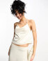 Фото #2 товара Vila Bridal satin cami halterneck top co-ord in cream