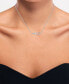 ფოტო #2 პროდუქტის Diamond Accent Heartbeat Heart Pendant Necklace in Sterling Silver & 14k Rose Gold-Plate, 16" + 2" extender