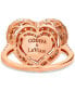 ფოტო #4 პროდუქტის GODIVA x Le Vian® Chocolate Diamond & Nude Diamond Heart Halo Cluster Ring (1-1/4 ct. t.w.) in 14k Rose Gold