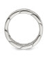 Stainless Steel Polished Chain Style Band Ring Серебристый, 8.5 - фото #2