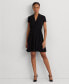 ფოტო #1 პროდუქტის Women's Belted Georgette Short-Sleeve Dress