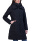 ფოტო #1 პროდუქტის Women's Bibbed Hooded Quilted Coat