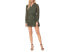 PAIGE Vittoria 289281 Women Silk Dress Army Green Multi, Size Small