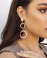 ფოტო #3 პროდუქტის Night Out Hoop Drop Imitation Pearl Earrings