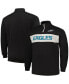 Men's Black Philadelphia Eagles Big and Tall Fleece Quarter-Zip Jacket
