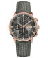 ფოტო #2 პროდუქტის Men's Swiss Automatic Chronograph Commander Brown Leather Strap Watch 43mm