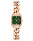 ფოტო #1 პროდუქტის Women's Three-Hand Quartz Rose Gold-Tone Alloy Chain Bracelet Watch, 23mm