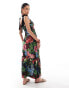 ASOS DESIGN bow tie strap midi dress In tapestry floral Gobelinblumen, L - EU 44-46 - фото #2