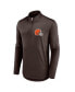 Фото #3 товара Men's Brown Cleveland Browns Tough Minded Quarter-Zip Top