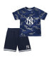 Фото #1 товара Toddler Boys and Girls Navy New York Yankees Field Ball T-shirt and Shorts Set