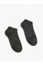 2'li Patik Çorap Seti Sim Detaylı Çok Renkli