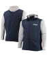 Фото #1 товара Men's Navy and Gray New England Patriots Big and Tall Alpha Full-Zip Hoodie Jacket