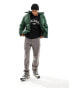 Фото #2 товара ASOS DESIGN shower resistant puffer jacket with detachable hood in forest green